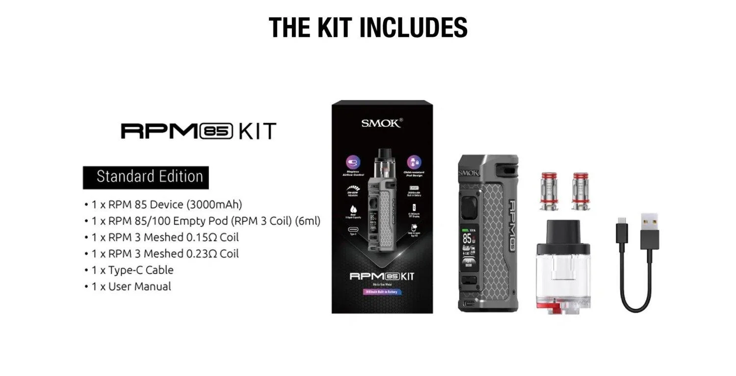 SMOK RPM 85 KIT Package List