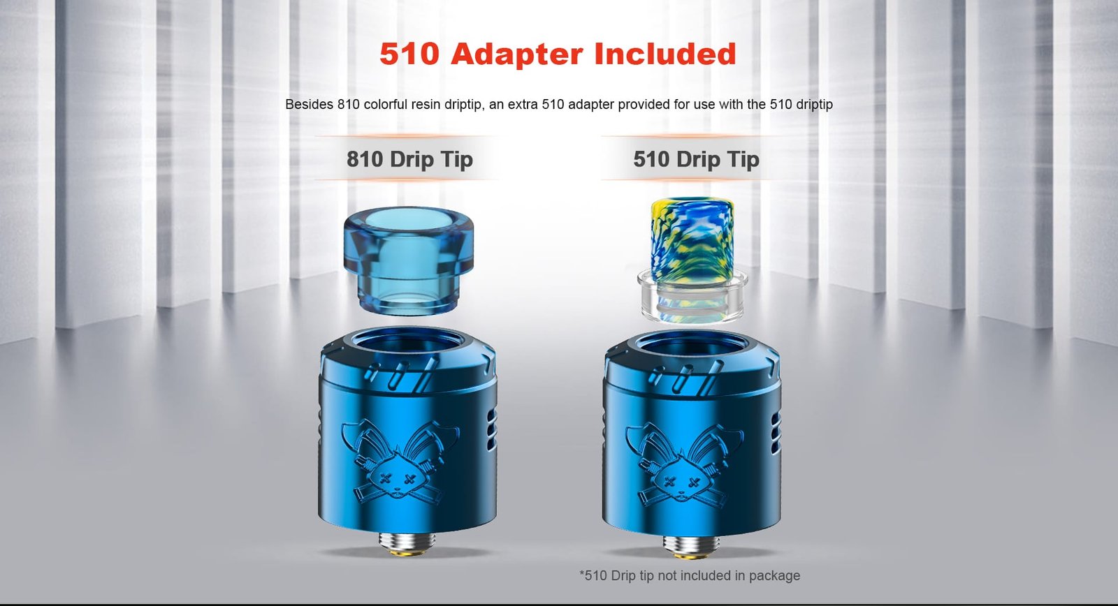 HELL VAPE DEAD RABBIT SOLO RDA 510 Adapter