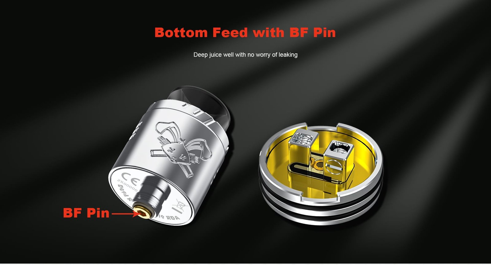 HELL VAPE DEAD RABBIT SOLO RDA BF Pin