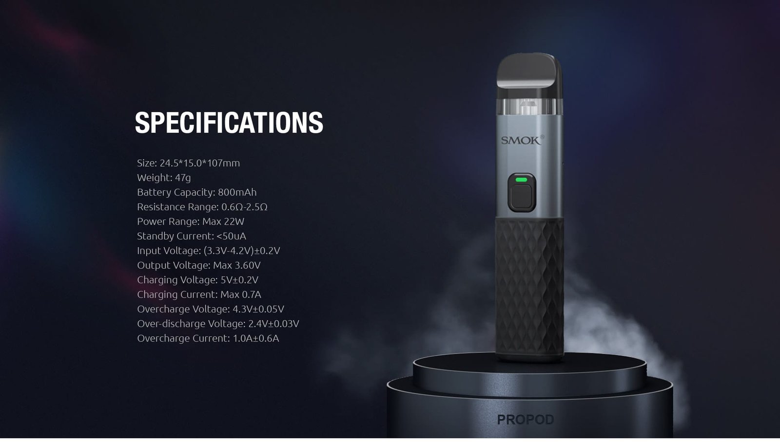 Smok Propod Pod Kit Specifications Smok Propod Pod Kit Specifications