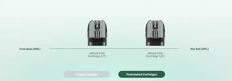 VOOPOO Argus G Coil Types VOOPOO Argus G Coil Types