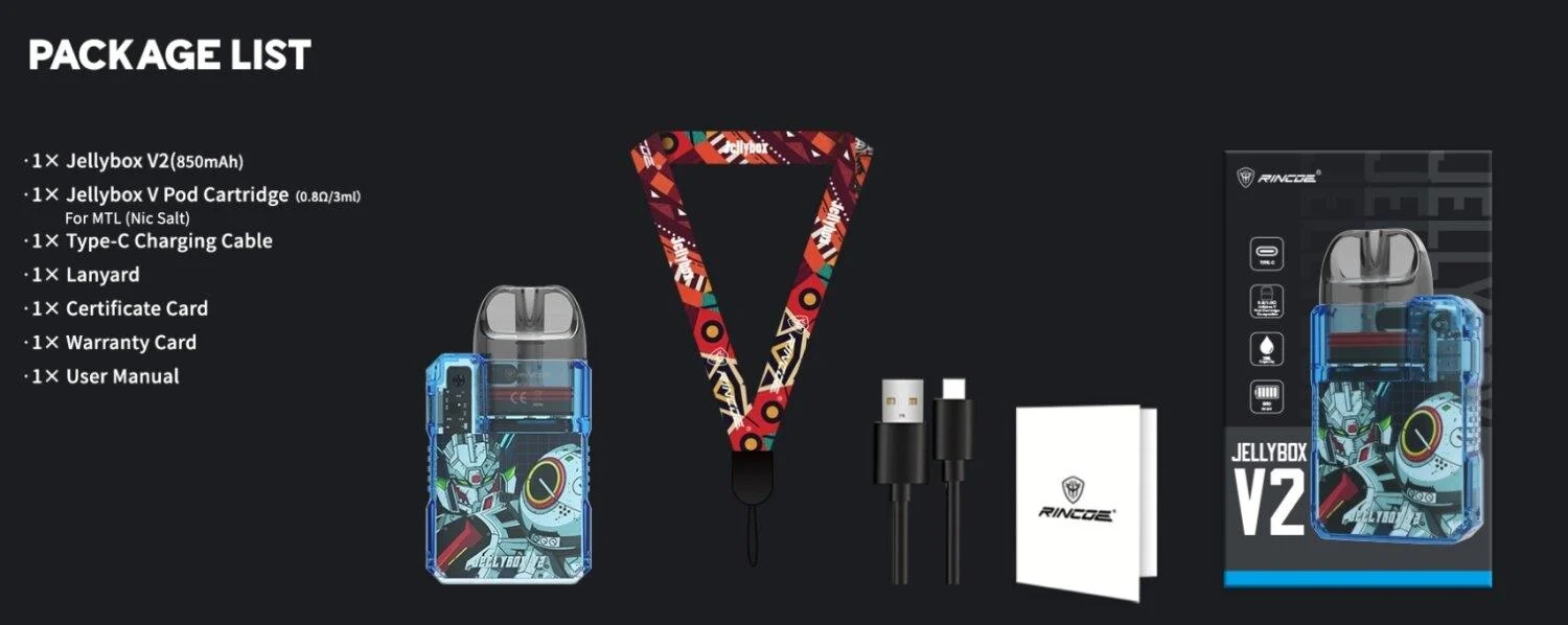 Rincoe Jellybox V2 Package List