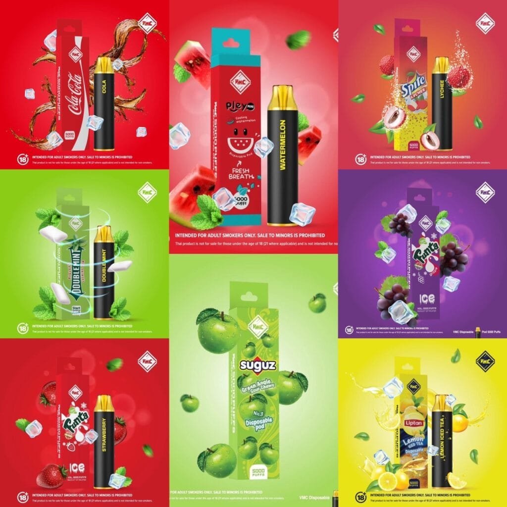 VMC 5000 Puffs มีรสชาติให้เลือกเยอะ