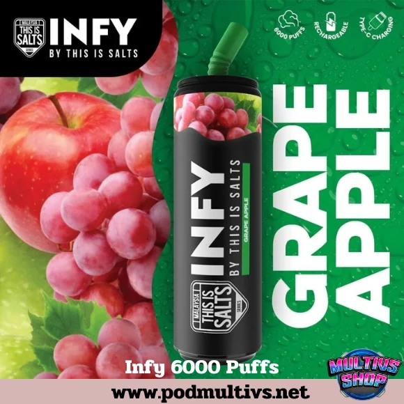 Infy 6000 Puffs Grape Apple องุ่นแอปเปิ้ล