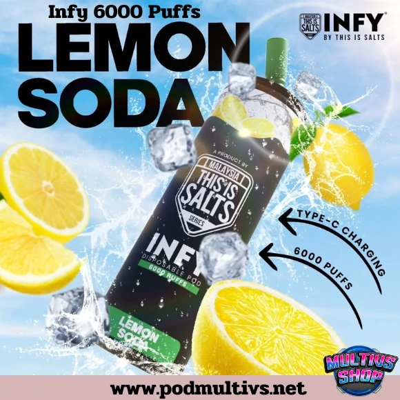 Infy 6000 Puffs Lemon Soda เลมอน