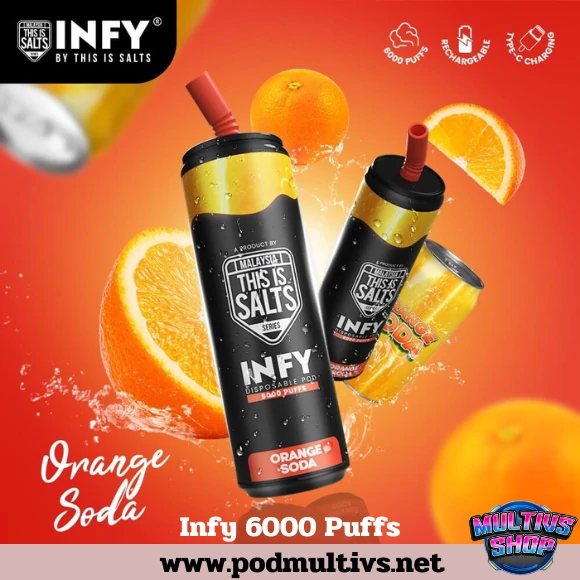 Infy 6000 Puffs Orange Soda ส้มโซดา
