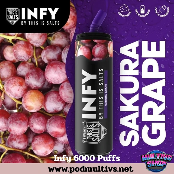 Infy 6000 Puffs Sakura Grape ซากุระองุ่น