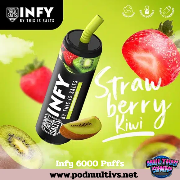 Infy 6000 Puffs Strawberry Kiwi สตรอว์เบอร์รีกีวี่