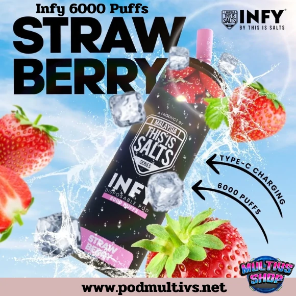 Infy 6000 Puffs Strawberry สตรอว์เบอร์รี