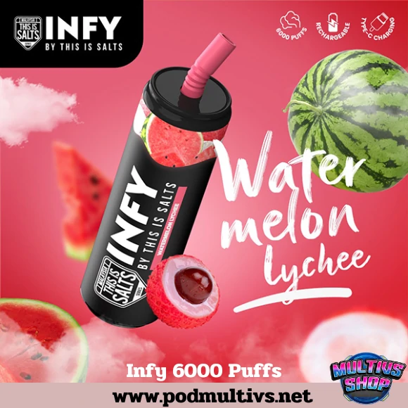 Infy 6000 Puffs Watermelon Lychee แตงโมลิ้นจี่
