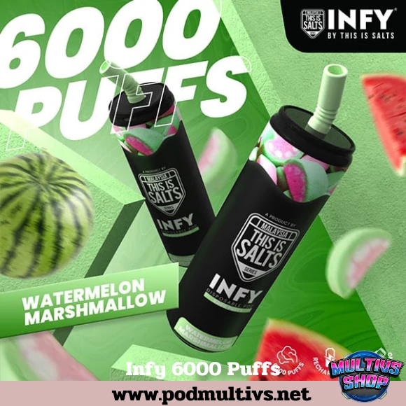 Infy 6000 Puffs Watermelon Marshmallow แตงโมมาร์ชเมลโลว์