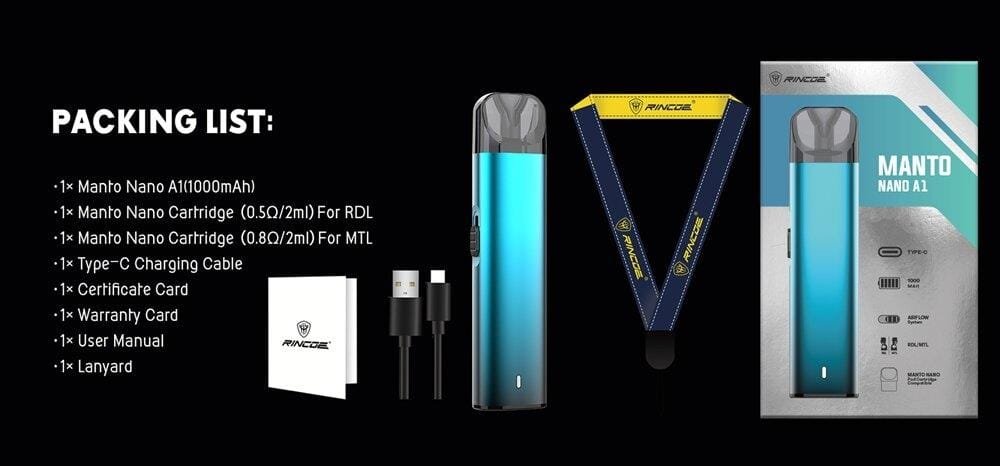 rincoe manto nano A1 อุปกรณ์