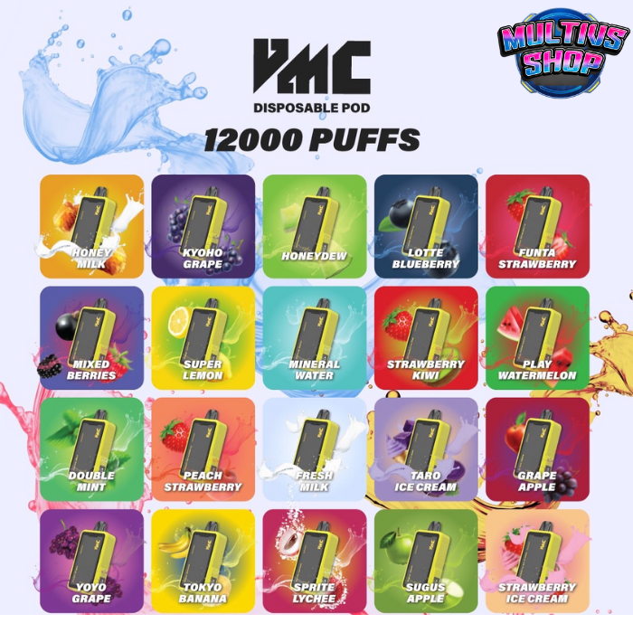 VMC 12000 puffs ครบกลิ่น มีสายคล้อง