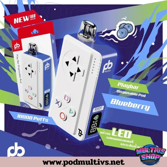 Playbar 10000 Puffs Blueberry บลูเบอร์รี Playbar 10000 Puffs Blueberry บลูเบอร์รี