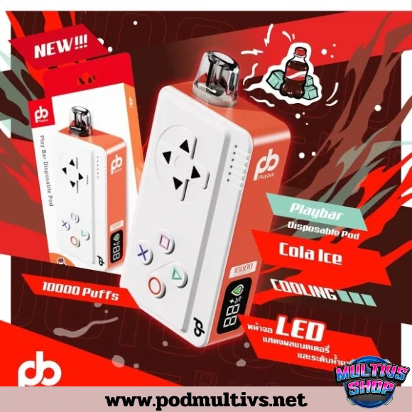 Playbar 10000 Puffs Cola Ice โคล่าเย็น Playbar 10000 Puffs Cola Ice โคล่าเย็น