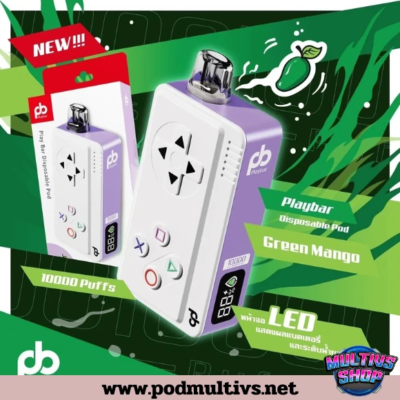 Playbar 10000 Puffs Green Mango มะม่วงเขียว Playbar 10000 Puffs Green Mango มะม่วงเขียว