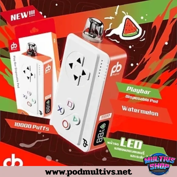 Playbar 10000 Puffs Watermelon แตงโม Playbar 10000 Puffs Watermelon แตงโม