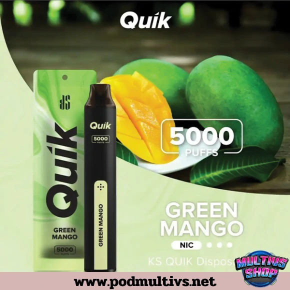 Quik 5000 Puffs Green Mango มะม่วงเขียว Quik 5000 Puffs Green Mango มะม่วงเขียว
