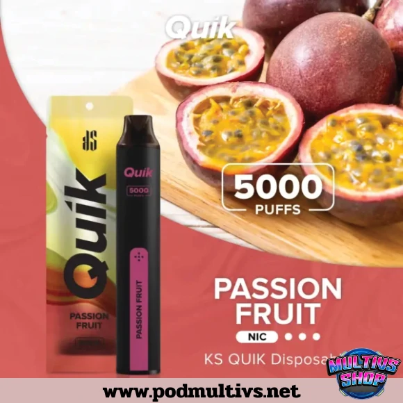 Quik 5000 Puffs Passion Fruit เสาวรส Quik 5000 Puffs Passion Fruit เสาวรส
