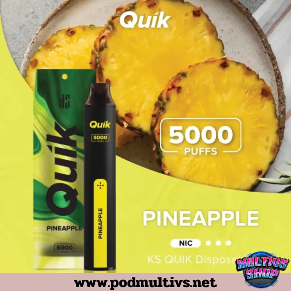 Quik 5000 Puffs Pineapple สับปะรด Quik 5000 Puffs Pineapple สับปะรด