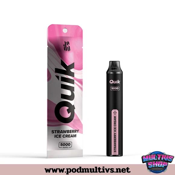 Quik 5000 Puffs Strawberry Ice Cream สตรอว์เบอร์รีไอศกรีม Quik 5000 Puffs Strawberry Ice Cream สตรอว์เบอร์รีไอศกรีม