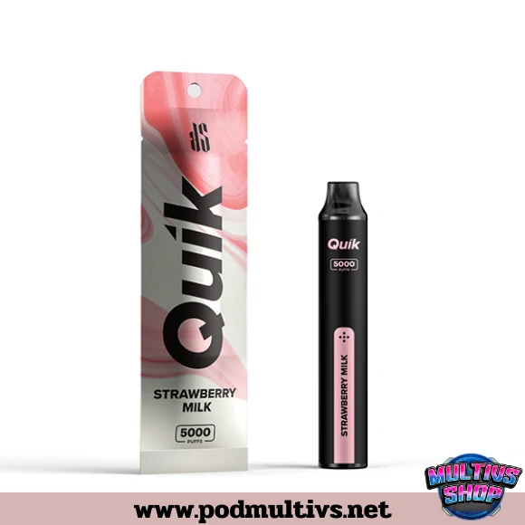 Quik 5000 Puffs Strawberry Milk สตรอว์เบอร์รีนม Quik 5000 Puffs Strawberry Milk สตรอว์เบอร์รีนม