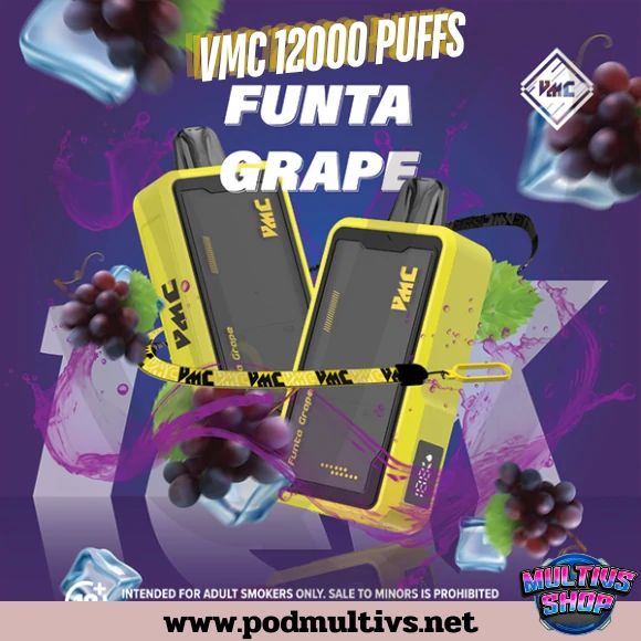 Vmc 12000 Puffs Funta Grape แฟนต้าองุ่น Vmc 12000 Puffs Funta Grape แฟนต้าองุ่น