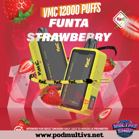 Vmc 12000 Puffs Funta Strawberry แฟนต้าสตรอว์เบอร์รี Vmc 12000 Puffs Funta Strawberry แฟนต้าสตรอว์เบอร์รี