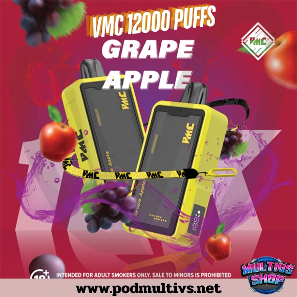 Vmc 12000 Puffs Grape Apple องุ่นแอปเปิ้ล Vmc 12000 Puffs Grape Apple องุ่นแอปเปิ้ล