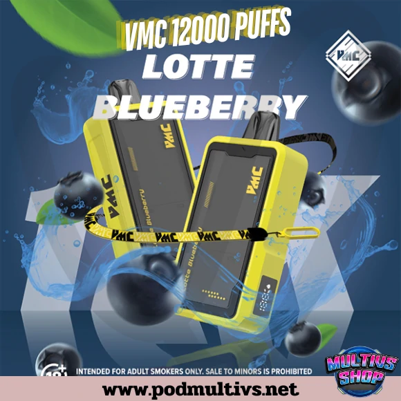 Vmc 12000 Puffs Lotte Blueberry บลูเบอร์รี Vmc 12000 Puffs Lotte Blueberry บลูเบอร์รี