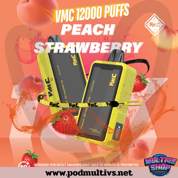 Vmc 12000 Puffs Peach Strawberry พีชสตรอว์เบอร์รี Vmc 12000 Puffs Peach Strawberry พีชสตรอว์เบอร์รี