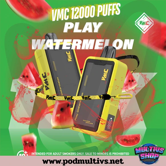 Vmc 12000 Puffs Play Watermelon ลูกอมแตงโมเพล์ Vmc 12000 Puffs Play Watermelon ลูกอมแตงโมเพล์