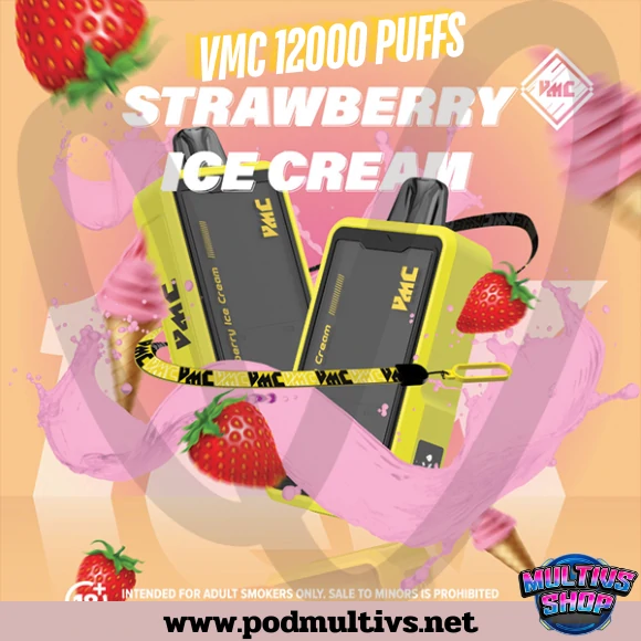Vmc 12000 Puffs Strawberry Ice Cream สตรอวร์เบอร์รีไอศครีม Vmc 12000 Puffs Strawberry Ice Cream สตรอวร์เบอร์รีไอศครีม