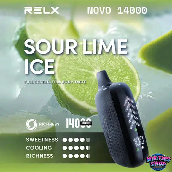 Relx Novo 14000 Puffs Sour Lime Ice