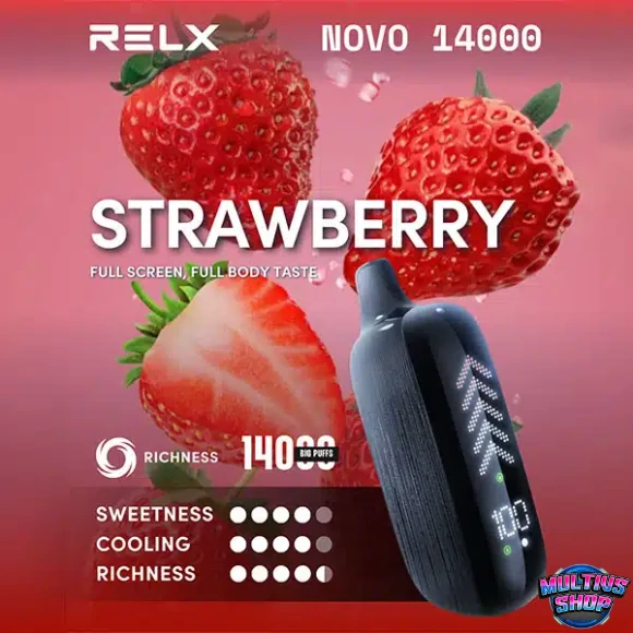 Relx Novo 14000 Puffs Strawberry