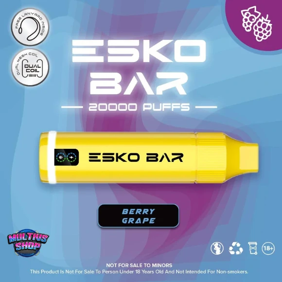 Esko Bar 20000 Puffs Berry Grape เบอร์รี่องุ่น