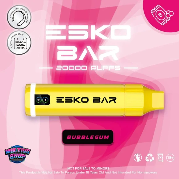 Esko Bar 20000 Puffs Bubblegum หมากฝรั่ง