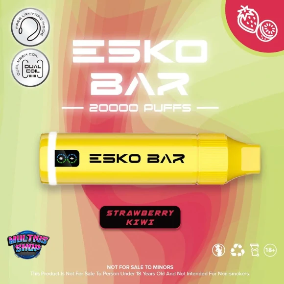 Esko Bar 20000 Puffs Strawberry Kiwi สตรอว์เบอร์รี่ กีวี่
