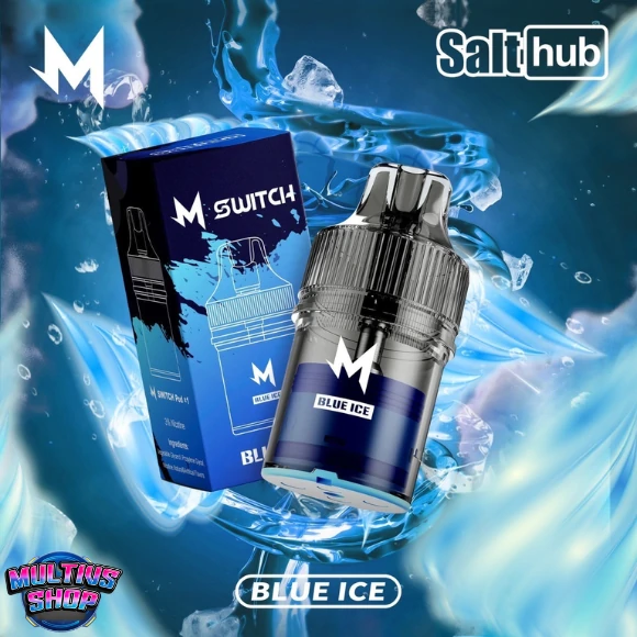 หัวพอต M Switch 15000 Puffs Blue Ice กลิ่นบลูเบอร์รี