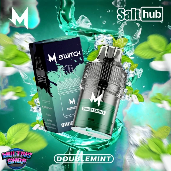 หัวพอต M Switch 15000 Puffs Double Mint กลิ่นดับเบิ้ลมิ้นต์