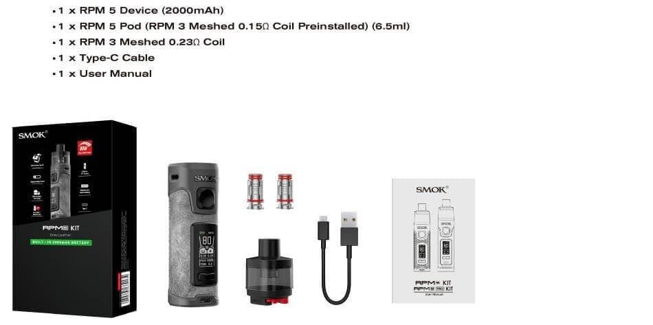 Smok rpm 5 all product in box
